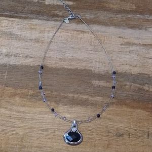 Los Sophia silver and sapphire necklace